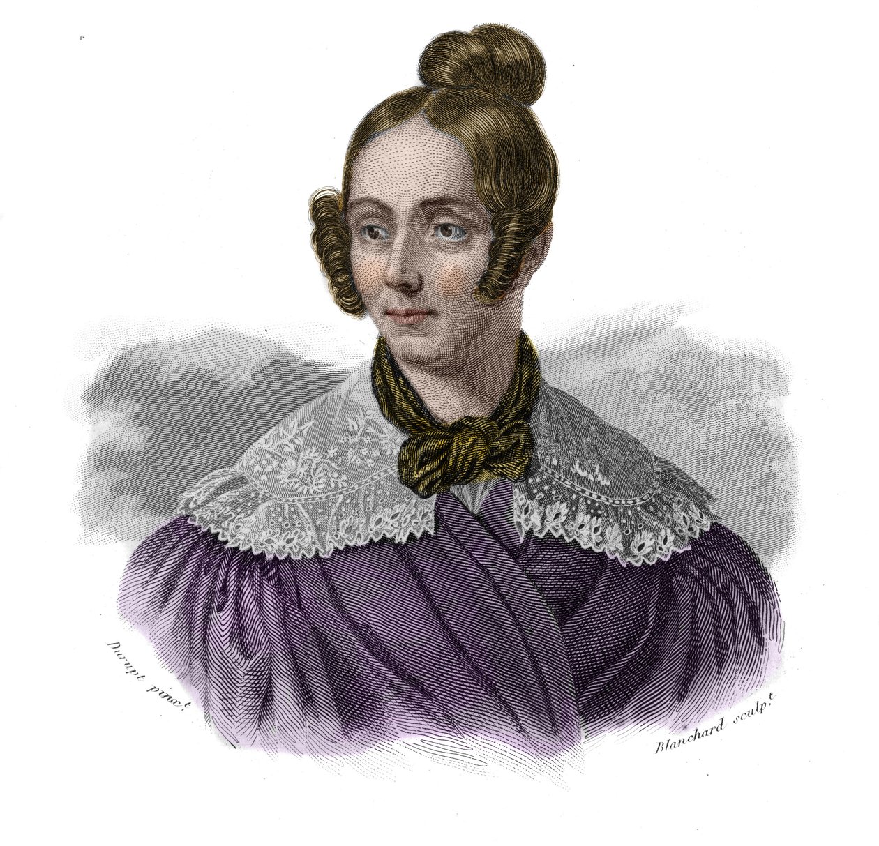 Portrét mademoiselle Didion (Barbe Francoise Madeleine Didion) (Barbe-Francoise-Madeleine) (1798-1836) v „“ Portréty a historie užitečných mužů: mužů a žen všech zemí a poměrů, kteří získali práva na uznání h od Anonymous Anonymous