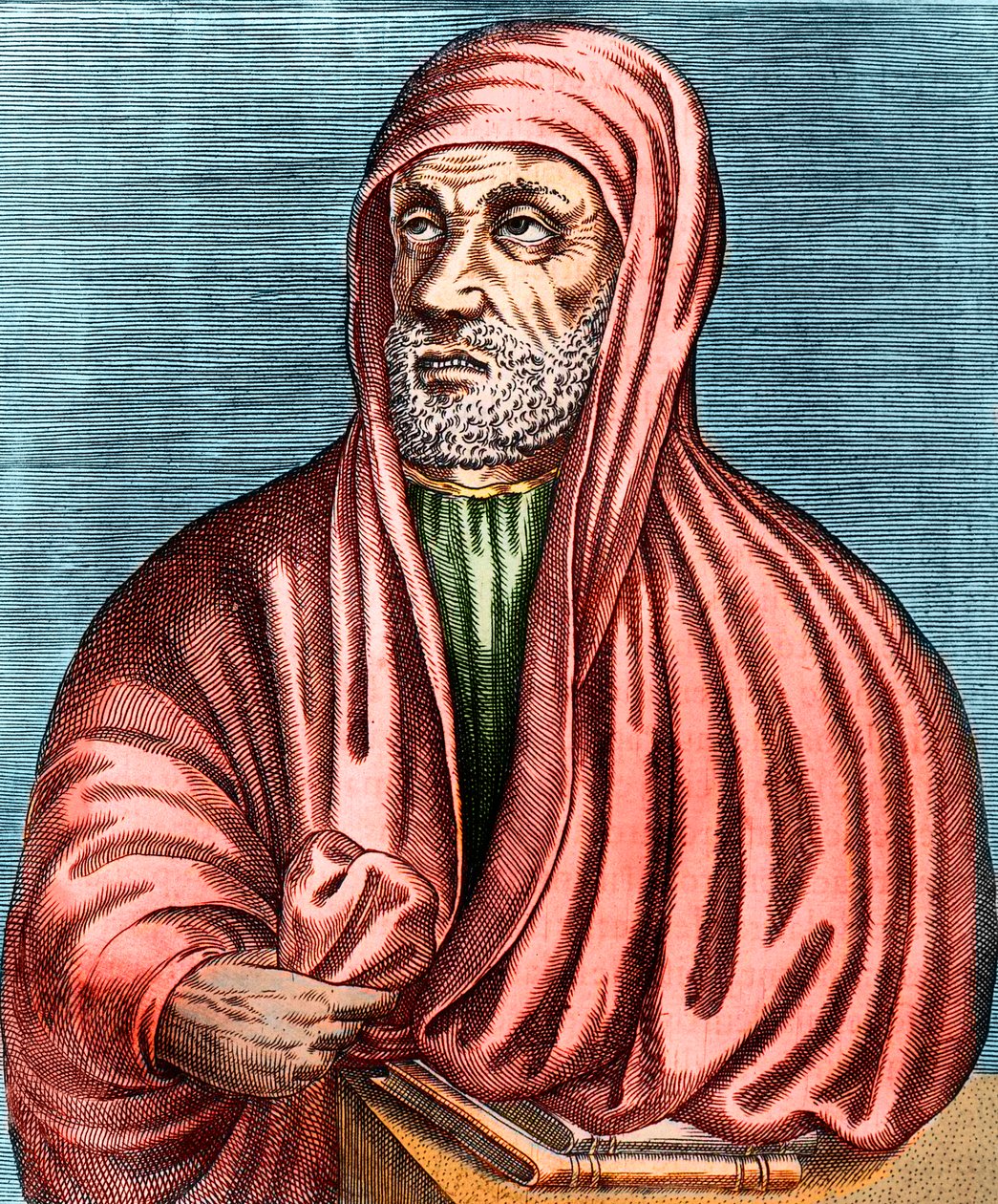 Portrét Abu Ali al-Husain ibn Abdallah ibn Sina (Avicenna) (Avicenna). (980-1037), íránský lékař (lékař) a filozof, rytina, nesign. od Anonymous Anonymous
