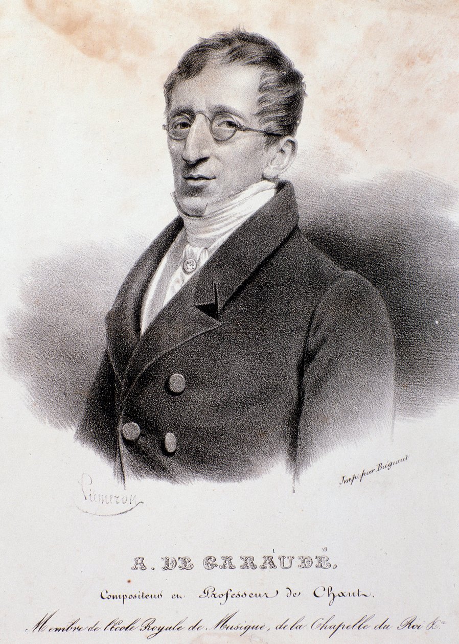 Portrét Alexise de Garaude (1779-1852), francouzského skladatele. 19. století. od Anonymous Anonymous