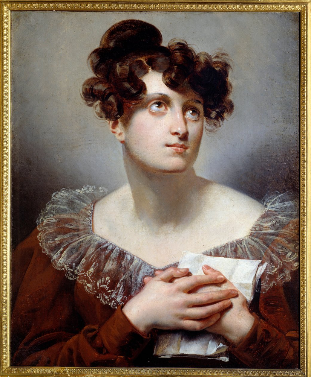Portrét Anne Francoise Boutetové zvané Mademoiselle Mars (1779-1847), francouzská herečka. Anonymní malování od Anonymous Anonymous