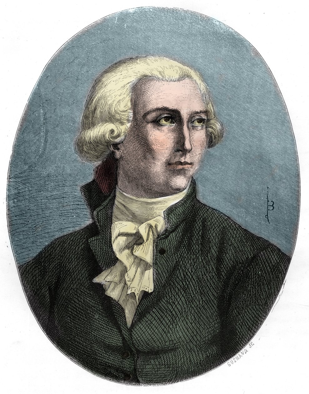 Portrét Antoina Laurenta Lavoisiera - Portrét Antoina Laurenta Lavoisiera (1743-1794), francouzského chemika - Rytina z roku 1863 v knize "Le Livre Rouge - Histoire De L