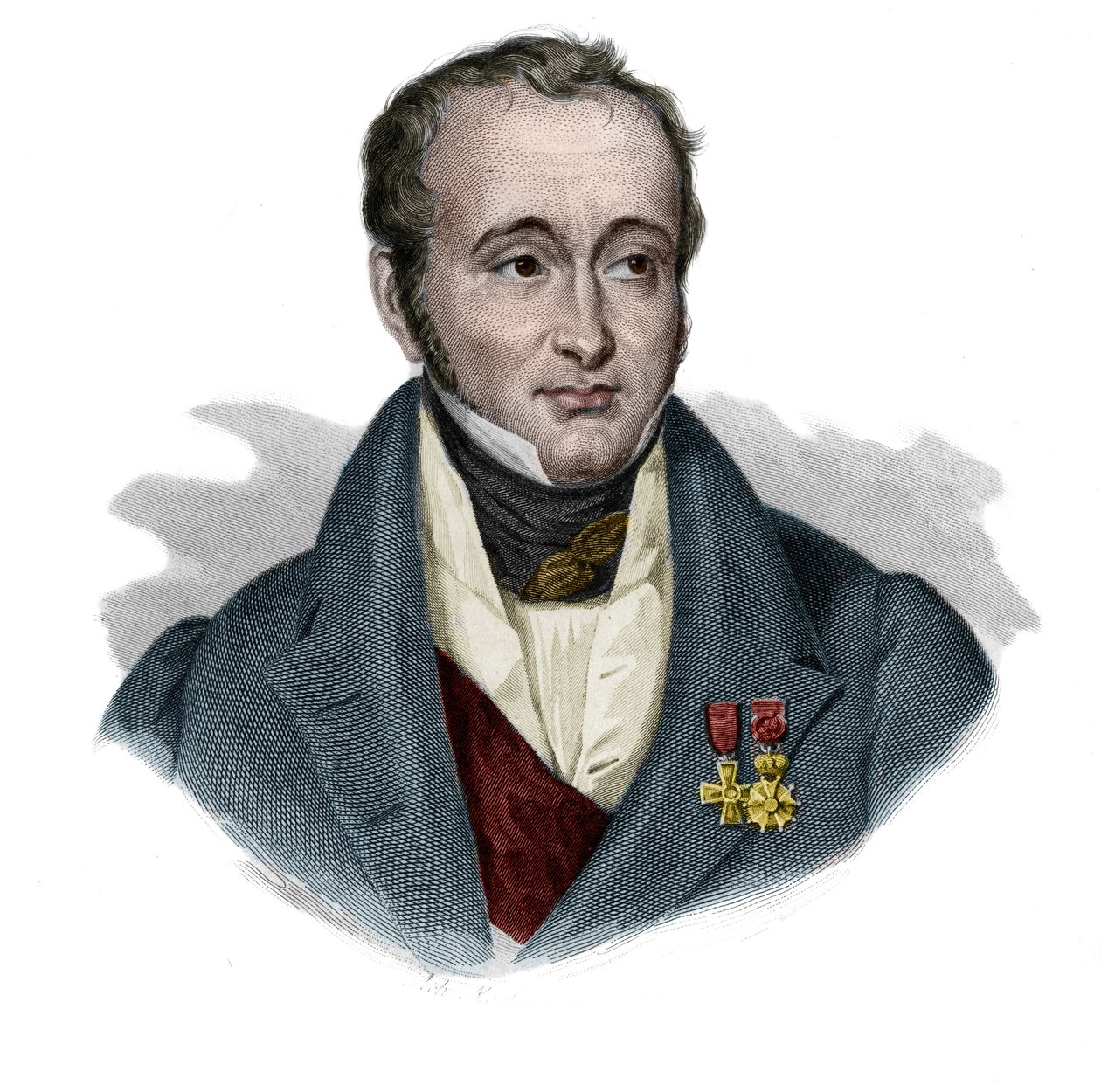 Portrét barona Guillauma Dupuytrena (1777 - 1835) chirurga Francaise v „Portréty a dějiny užitečných mužů: muži a ženy všech zemí a za všech podmínek, kteří získali práva na uznání mužů“ vydané a propagované Societe M. od Anonymous Anonymous