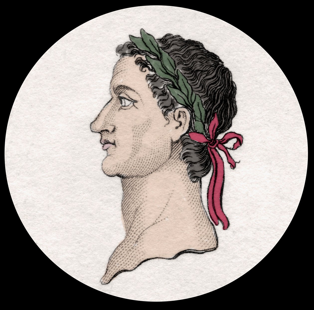 Portrét Caius Caesar Germanicus známý jako Caligula (12-41), římský císař. Rytina 19. století. milánský od Anonymous Anonymous