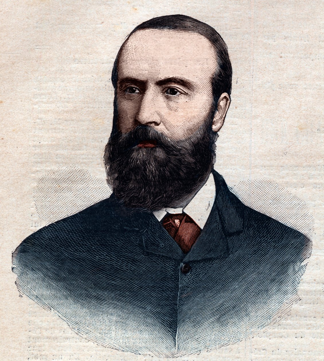 Portrét Charlese Stewarta Parnella (1846 -1891), irského politika. Rytina „Le petit Parisien““ z roku 1891. Soukromá sbírka. od Anonymous Anonymous