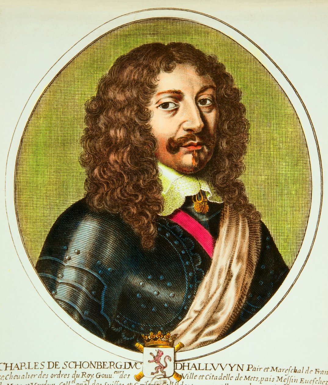 Portrét Charlese de Schomberg (1601-1656) vévoda z Halluinu, pár a marechal Francie za Ludvíka XIII., Privee Collection od Anonymous Anonymous