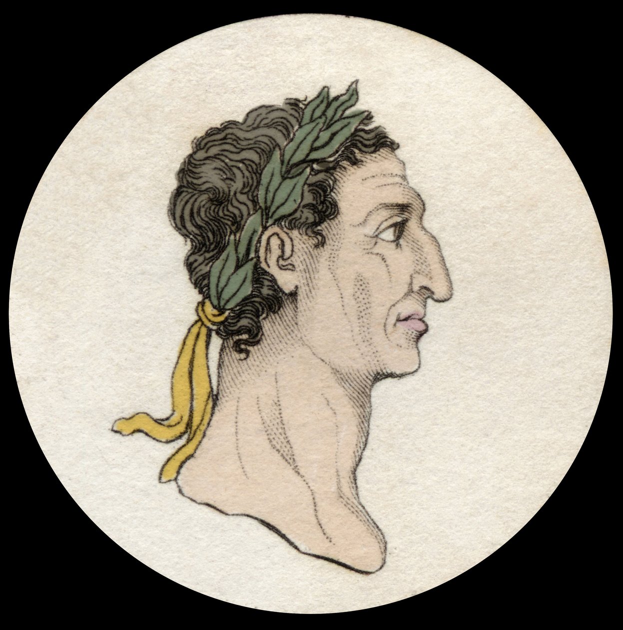 Portrét císaře Nervy (Marcus Cocceius Nerva) (26-98 n. l.). Rytina 19. století. milánský od Anonymous Anonymous