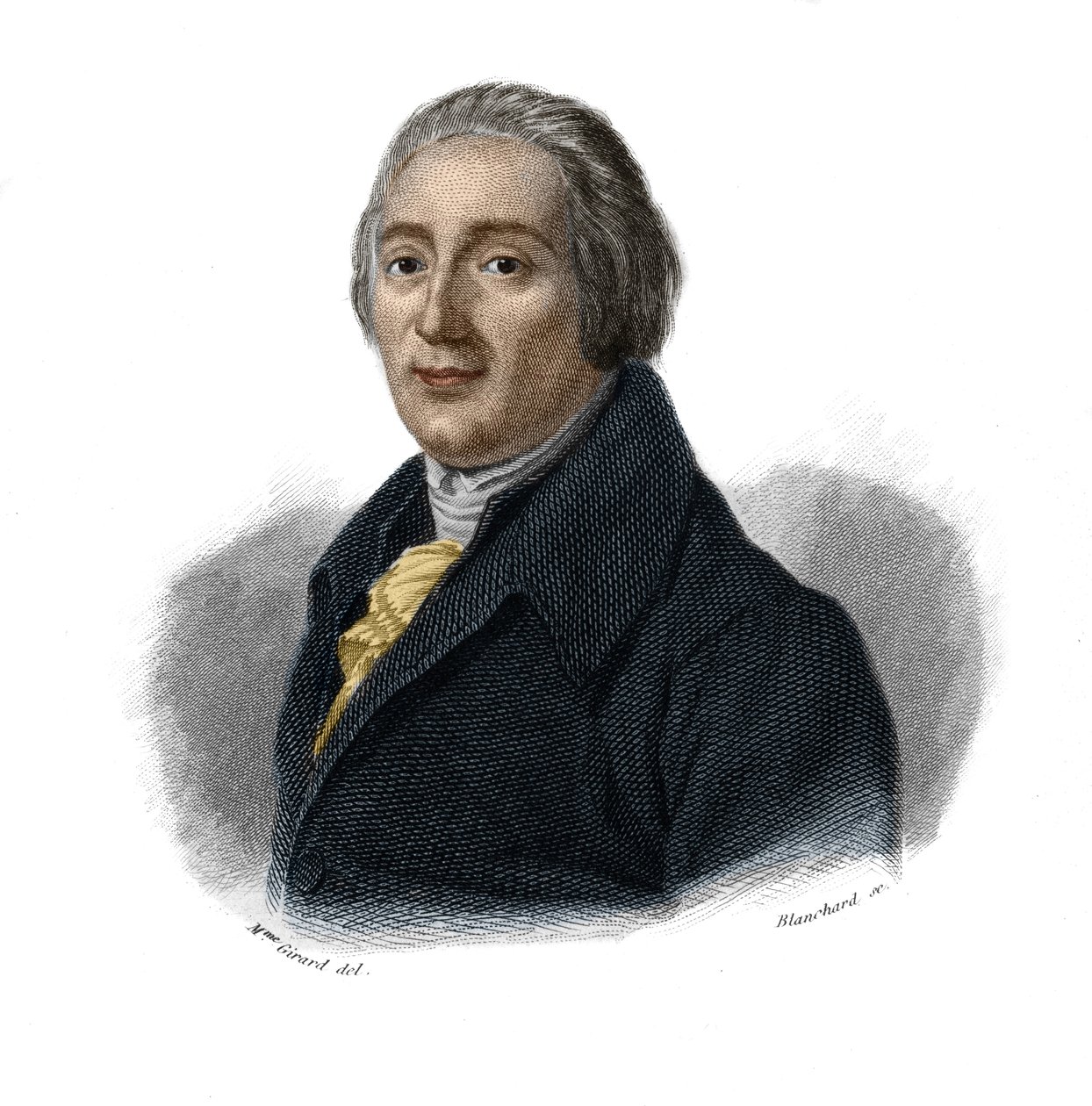 Portrét Etienna Delesserta (1735-1816), bankéře a průmyslového francaise v „Portrétech a dějinách užitečných mužů: mužů a žen všech zemí a za všech podmínek, kteří získali práva na uznání mužů“, vydávaných a propagovaných od Anonymous Anonymous
