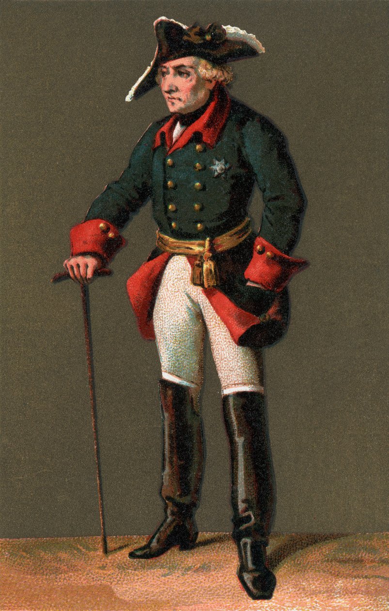 Portrét FREDERIKA II. (1712-1786) známý jako Fridrich Veliký pruský král od Anonymous Anonymous