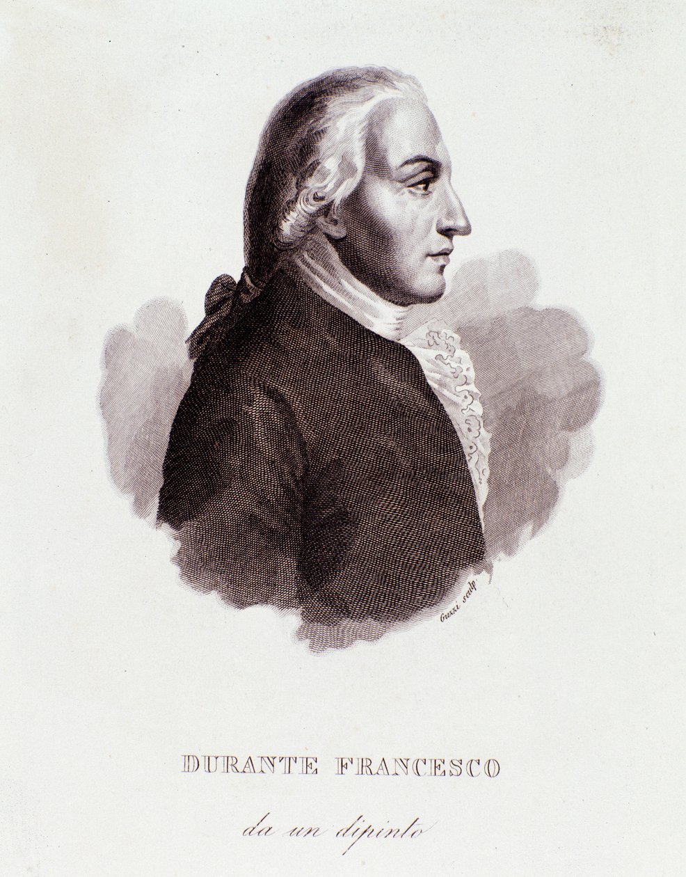 Portrét Francesca Duranteho (1684-1755) italského skladatele Po malování. 19. století. Milánská soukromá sbírka od Anonymous Anonymous