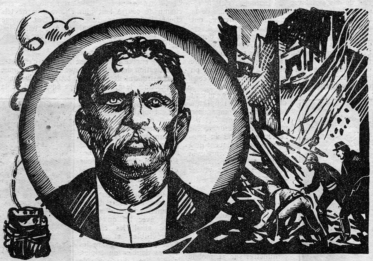 Portrét Francoise Claudia Koenigsteina dit Ravacola (1859-1892), teroristy a anarchisty. Ilustrace převzata z „Le petit journal illustrious““ 1931 od Anonymous Anonymous