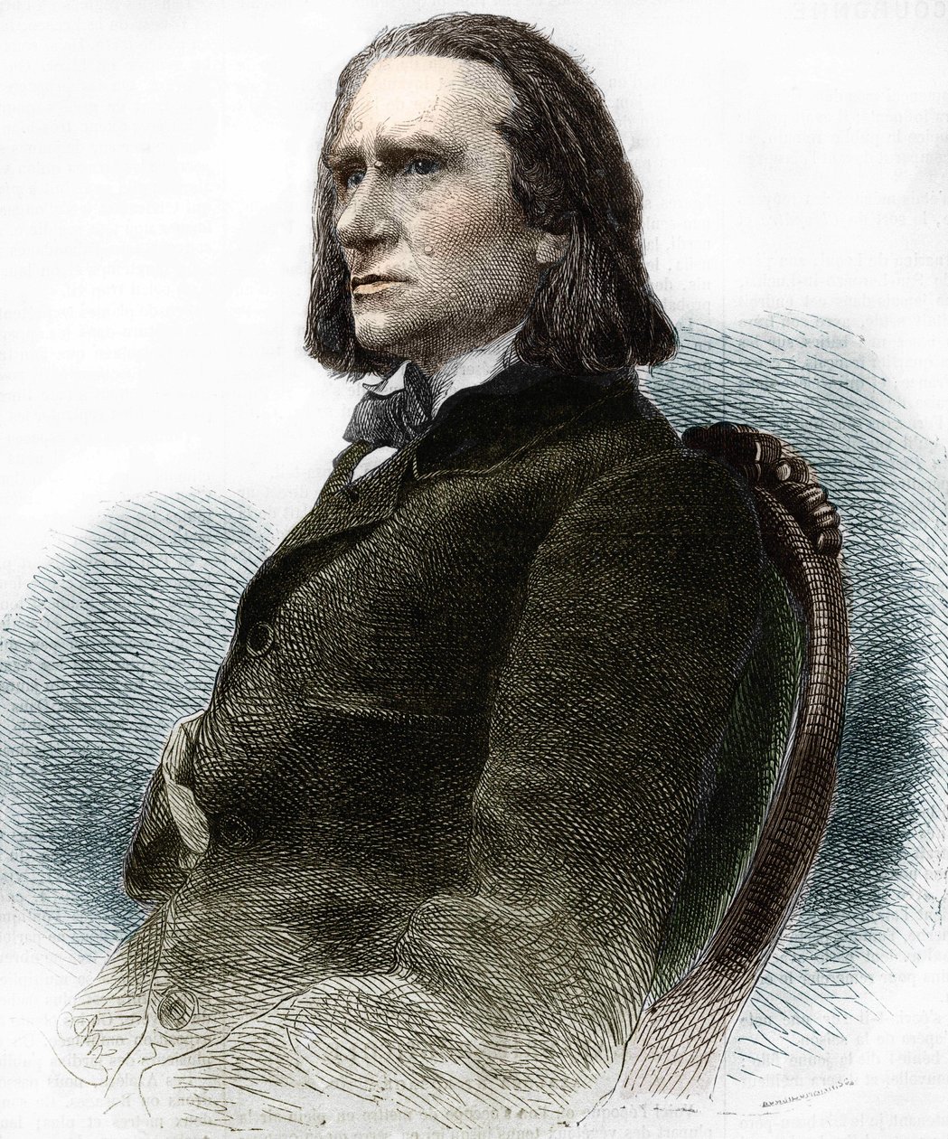 Portrét Franze Liszta, maďarského pianisty a skladatele (1811 - 1886). od Anonymous Anonymous