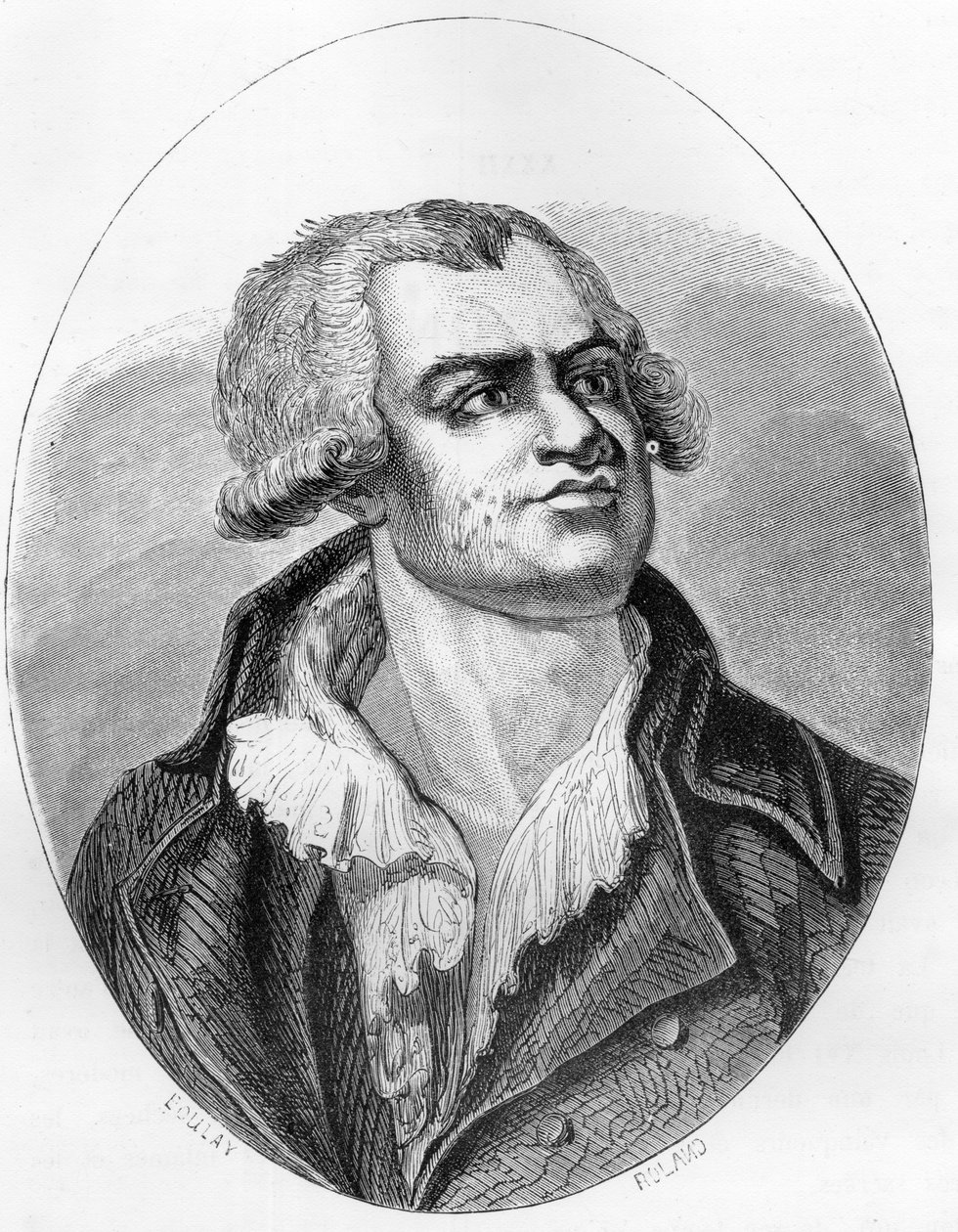 Portrét Georgese Dantona (1759 - 1794), řečníka a politika - rytina z roku 1863 v „Červené knize - Histoire De L