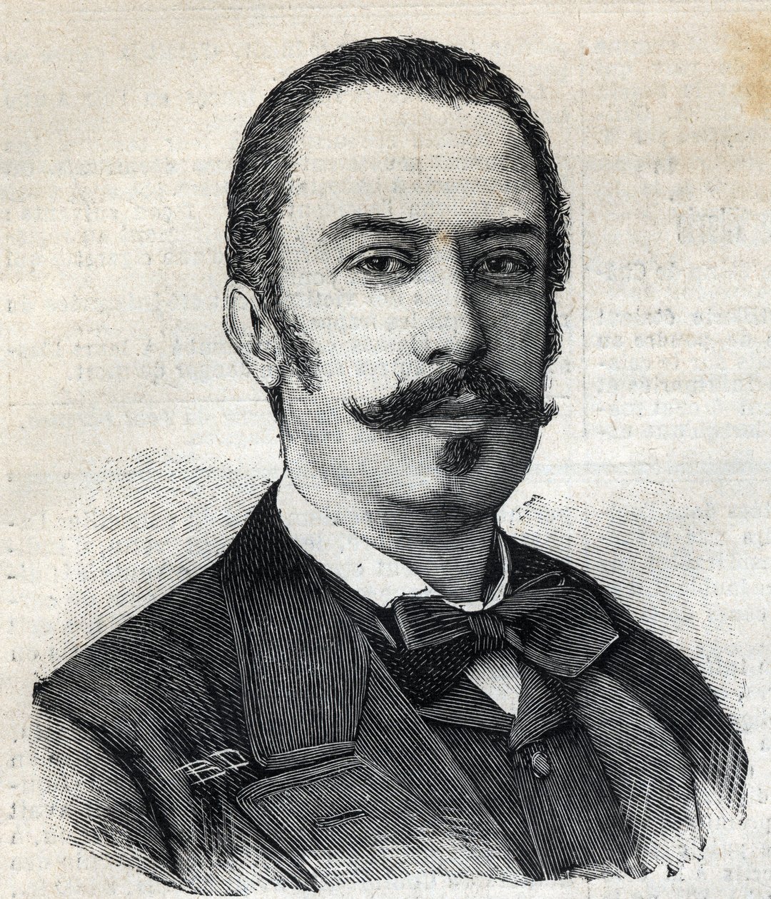 Portrét Giovanniho Giolittiho (1842-1928) italský politik, předseda Rady ministrů. Gravírování „“Le Petro Parisien““ od Anonymous Anonymous