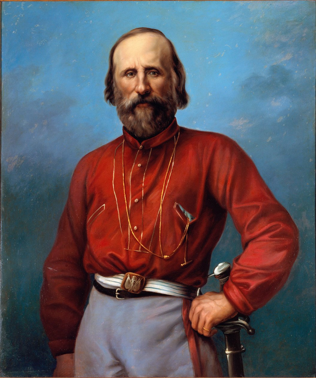 Portrét Giuseppe Garibaldiho (1807-1882) Anonymní obraz 19. století. Brescia, soukromá sbírka od Anonymous Anonymous