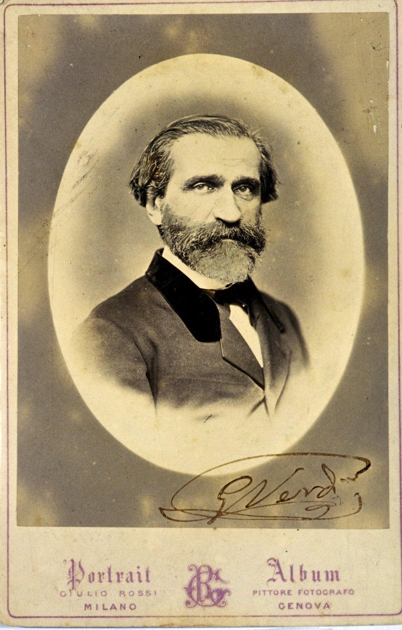 Portrét Giuseppe Verdiho (1813-1901), italského skladatele. cca 1850.Soukromá sbírka.Milan od Anonymous Anonymous