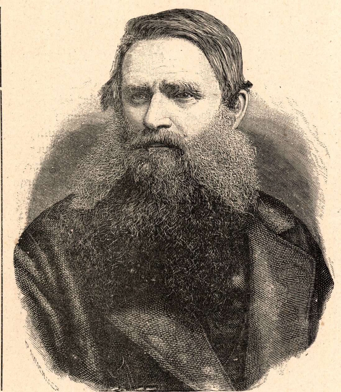 Portrét Henriho Depelchina (1822-1900), jezuitského misionáře, prvního představeného misie Upper Zambeze (Upper Zambeze) v Africe. Rytina v „Katolické misie v XIX. století“ od Louis-Eugene (Louis Eugene) Louveta. soukromá sbírka. od Anonymous Anonymous