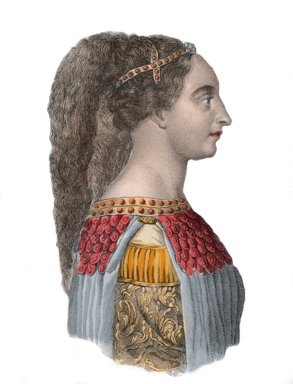 Portrét Isotty degli Atti - italské renesanční ženy - 1433-1474 - od Anonymous Anonymous