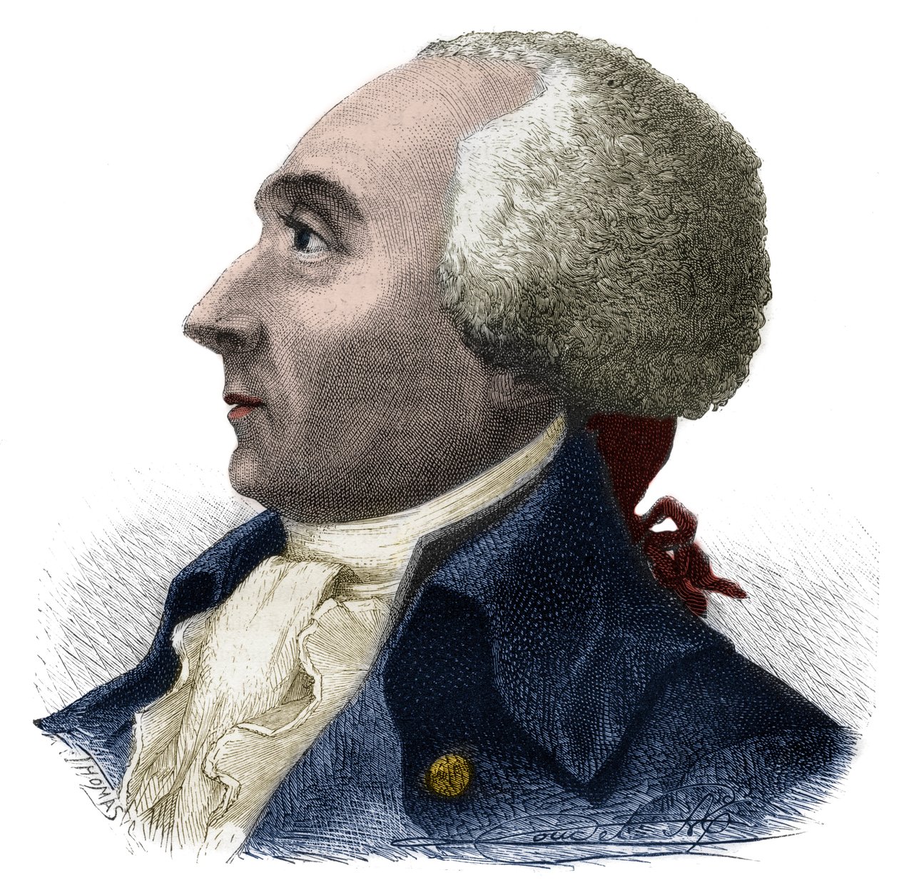 Portrét Jacquese Rene Heberta (1757-1794) francouzský novinář a politik - rytina do „Histoire des Girondins““ od Alphonse de Lamartine (1790-1869) 1865-1866 - soukromá sbírka od Anonymous Anonymous