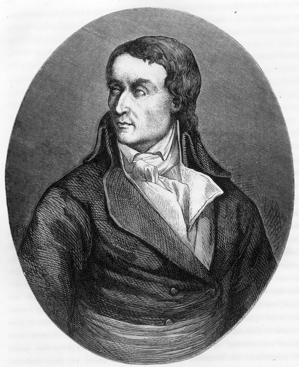 Portrét Jean Baptiste (Jean-Baptiste) Carrier (1756-1794), francouzský politik - rytina z roku 1863 v „“ Le Livre Rouge - Histoire De L