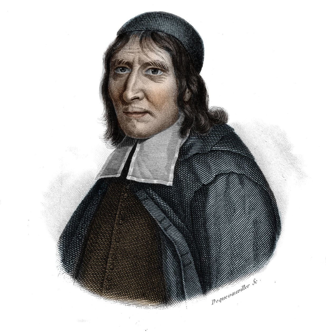Portrét Jeana Hamona (1618-1687), francouzského lékaře a Janseniste v „Portréty a dějiny užitečných mužů: muži a ženy všech zemí a za všech podmínek, kteří získali práva na uznání mužů“ publikované a propagované společností Mo. od Anonymous Anonymous