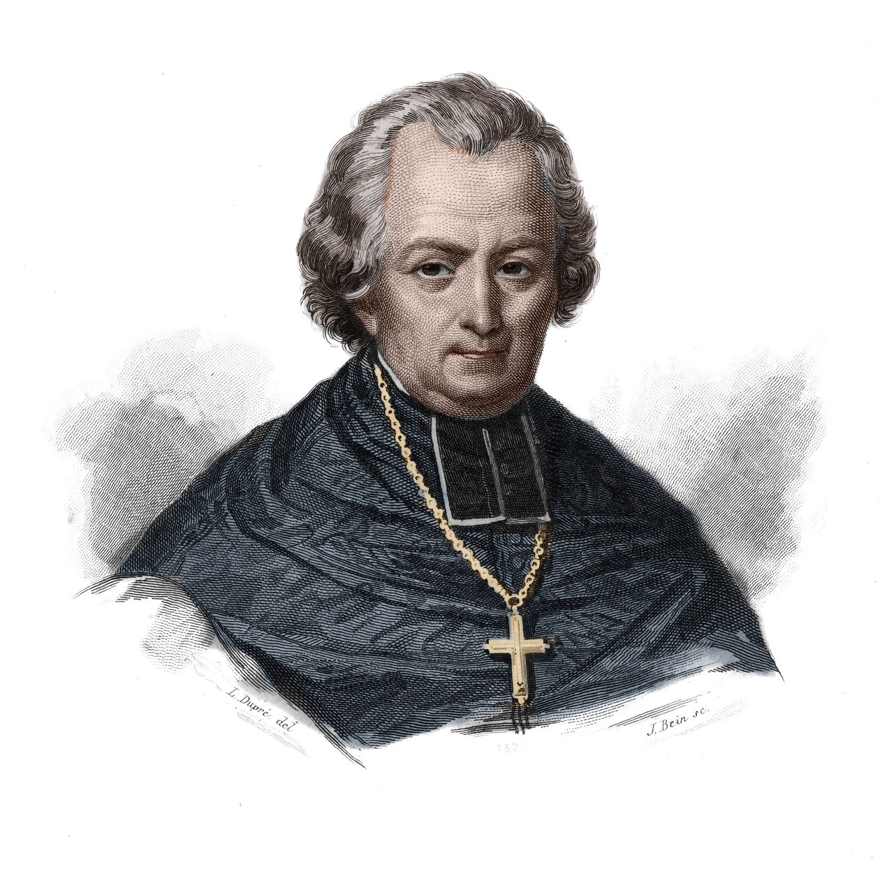 Portrét Jeana Lefebvre de Cheverus (1768-1836) francouzského kardinála, arcibiskupa z Bordeaux v „Portréty a dějiny užitečných mužů: muži a ženy všech zemí a za všech podmínek, kteří získali práva na uznání mužů“ a pr. od Anonymous Anonymous
