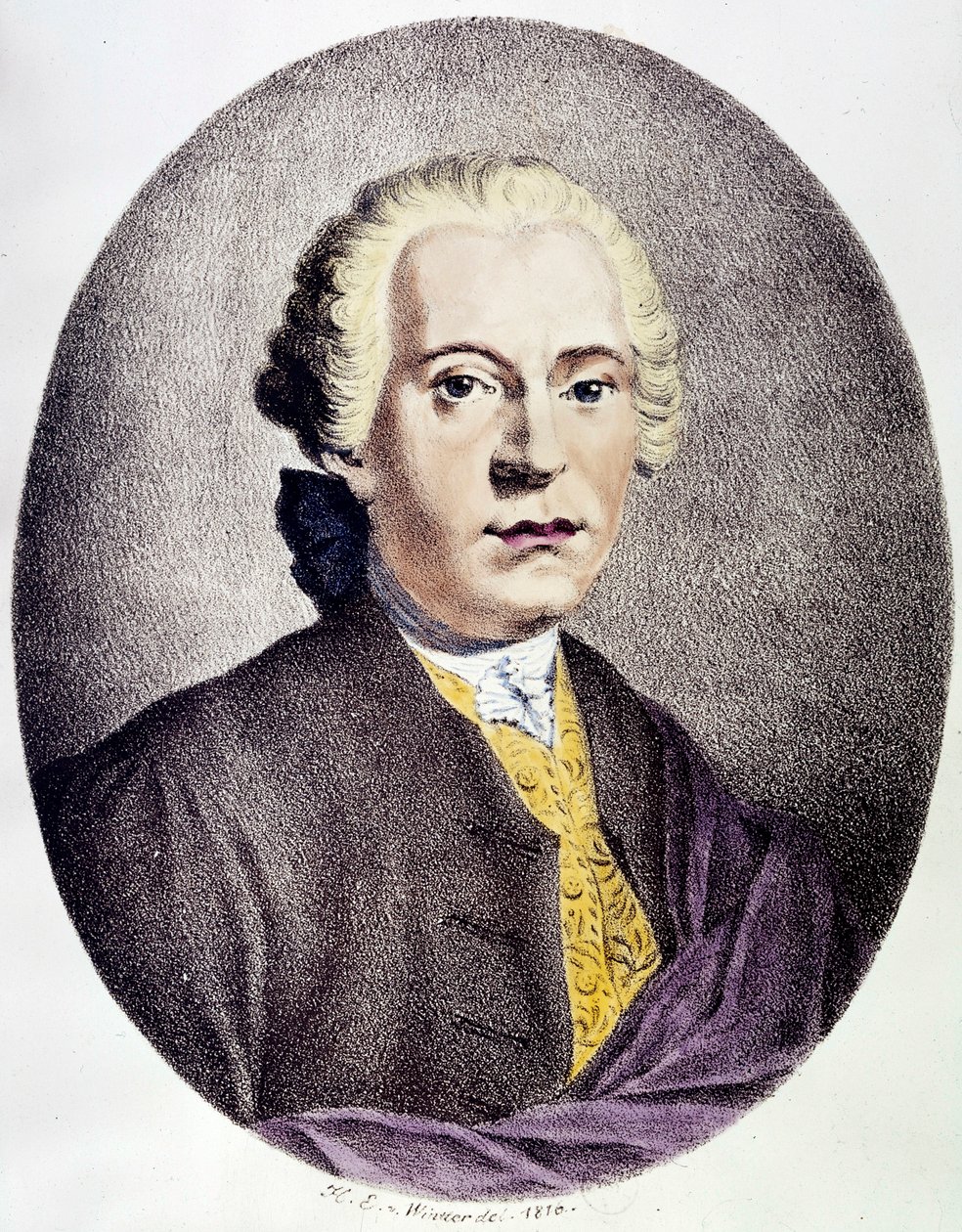 Portrét Johana Adolfa Hasse (1699-1783) barokní skladatel Rytina 18. století Soukromá sbírka od Anonymous Anonymous