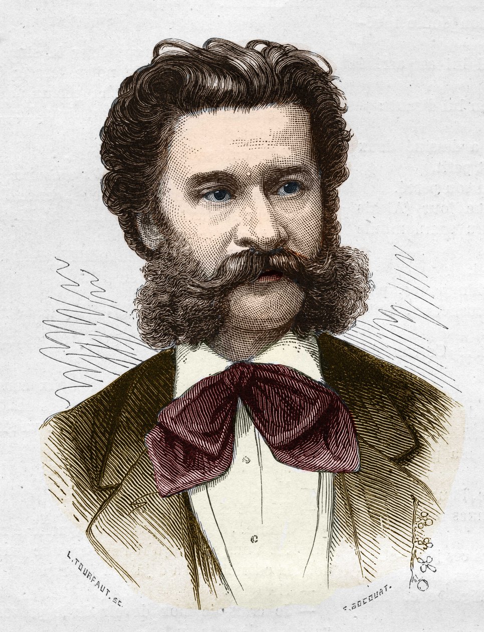 Portrét Johanna II Strausse Jr. (1825-1899), rakouského hudebníka. od Anonymous Anonymous