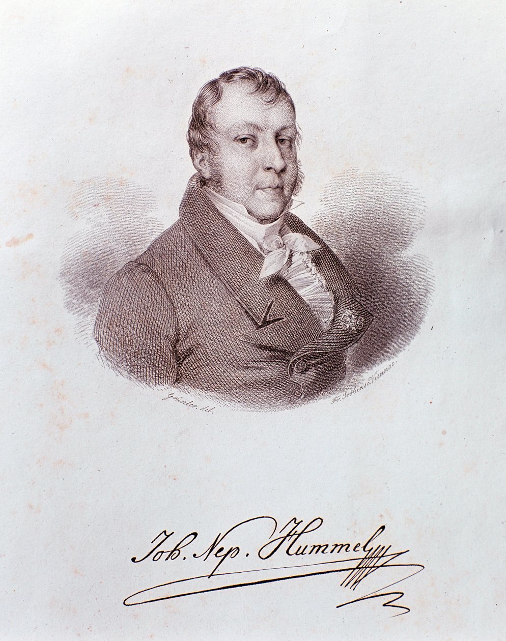 Portrét Johanna Nepomuka Hummela (rytina od Anonymous Anonymous