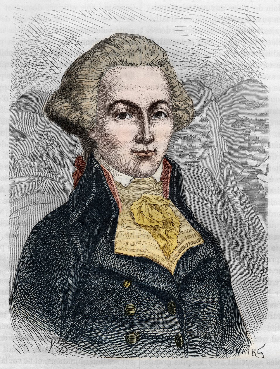 Portrét Marguerite Elie Guadet, francouzské političky (1758-1794). Rytina z roku 1866 v „Histoire de la Revolution francaise““ od Adolphe Thierse. Soukromá sbírka. od Anonymous Anonymous