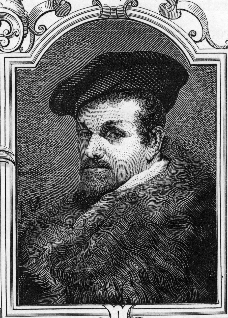 Portrét Piera Francesca Mazzucchelliho dit il Morazzone (1573-1626) italský malíř. 1859 rytina v „“galeriích Evropy – Itálie““ od Armandauda. Soukromá sbírka. od Anonymous Anonymous
