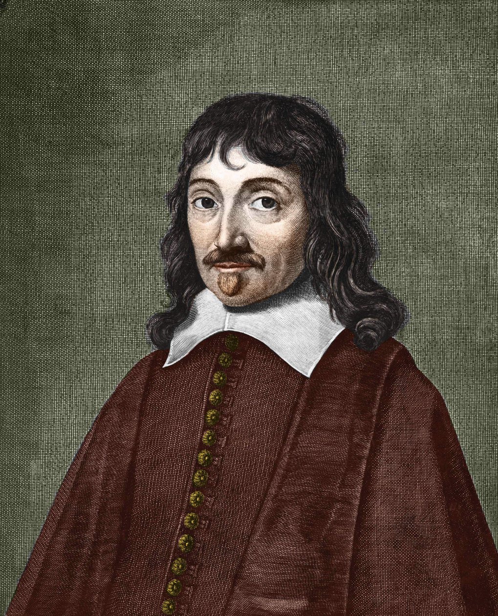 Portrét René Descartes. 1596-1650 od Anonymous Anonymous