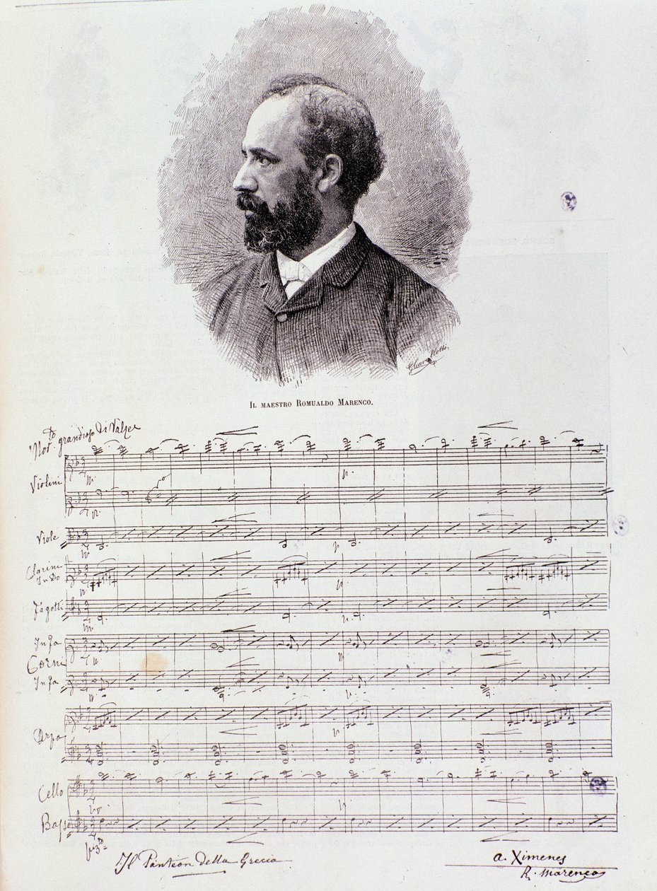Portrét Romualdo Marenco (rytina) od Anonymous Anonymous