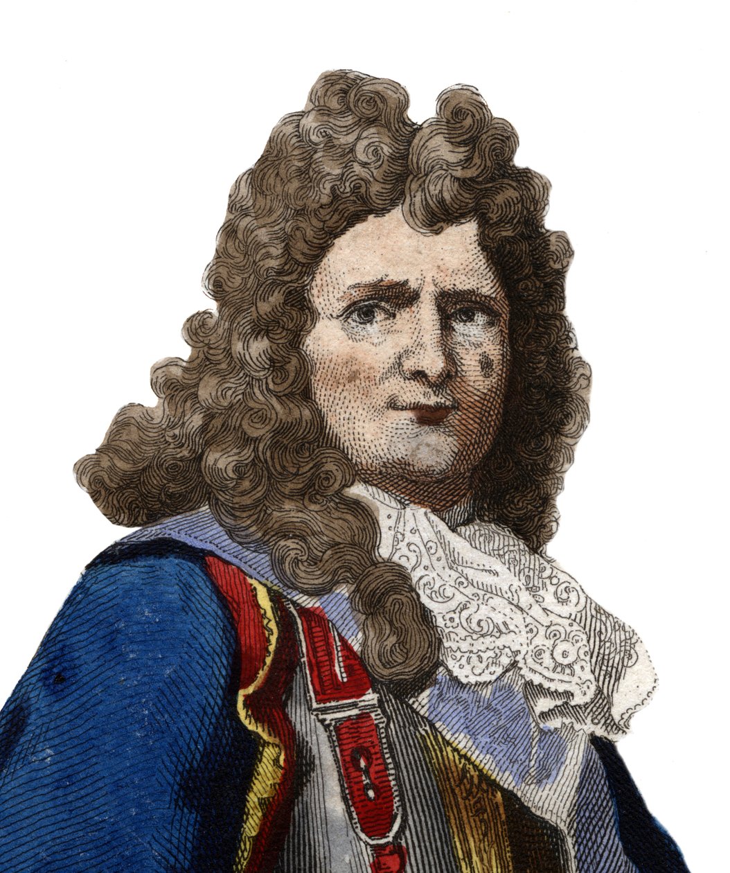 Portrét Sebastiena le Prestre, lorda z Vaubanu a později markýze de Vauban (1633-1707), maršála Francie. ilustrace z „“The French Plutarch”” od Edmonda Mennecheta od Anonymous Anonymous