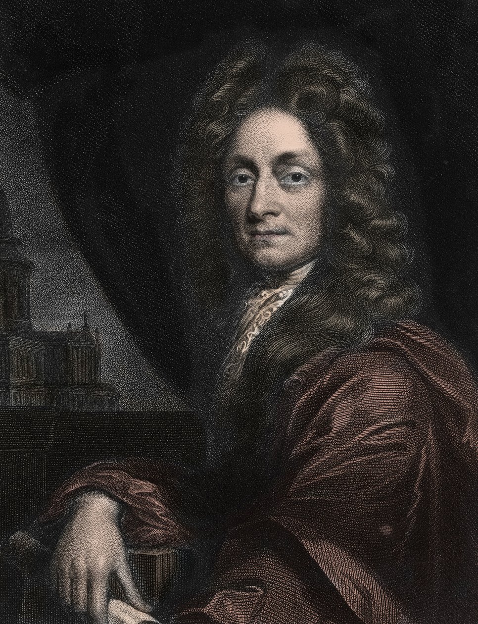 Portrét sira Christophera Wrena, anglického architekta (1632-1723). od Anonymous Anonymous