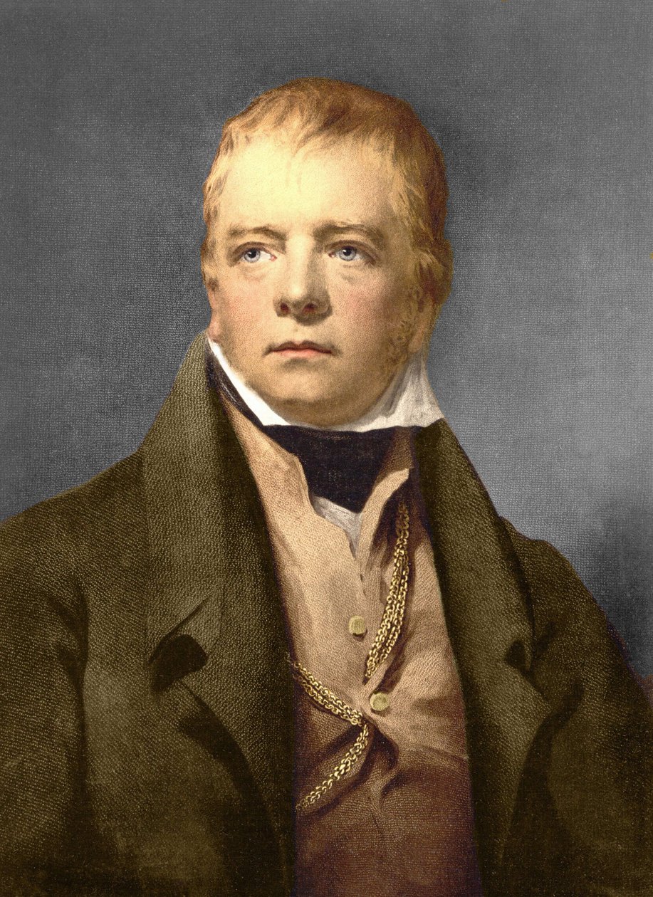 Portrét sira Waltera Scotta (1771-1832), skotského básníka, romanopisce a historika. od Anonymous Anonymous