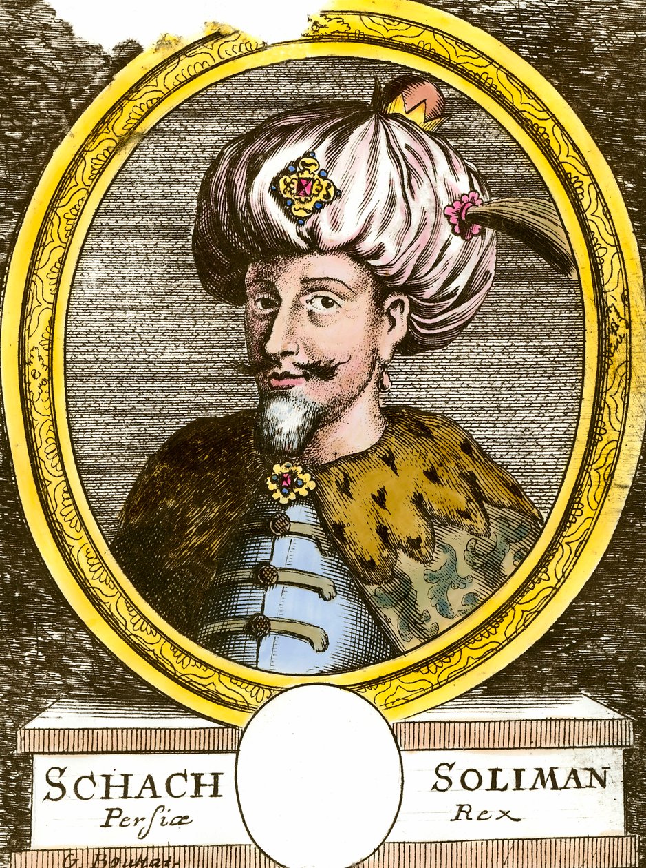 Portrét Solimana (Suleymana) I. Nádherného (1494-1566), sultána Osmanská rytina z 18. století. Soukromá sbírka od Anonymous Anonymous