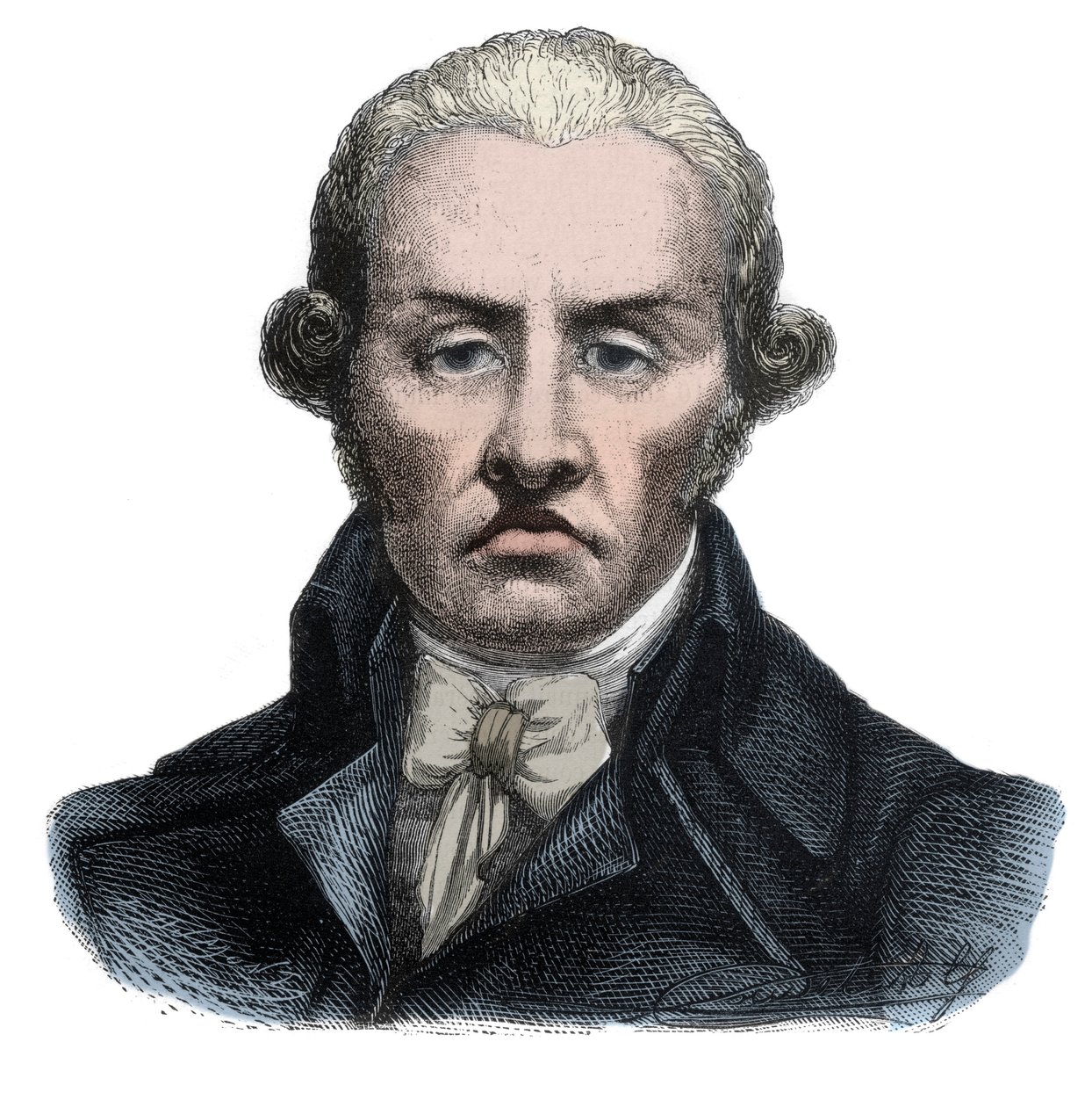 Portrét Stanislase Marie Maillarda (1763-1794), soudního vykonavatele a emblematické postavy Francouzské revoluce - rytina v „Histoire des Girondins““ od Alphonse de Lamartine (1790-1869) 1865-1866 - soukromá sbírka od Anonymous Anonymous