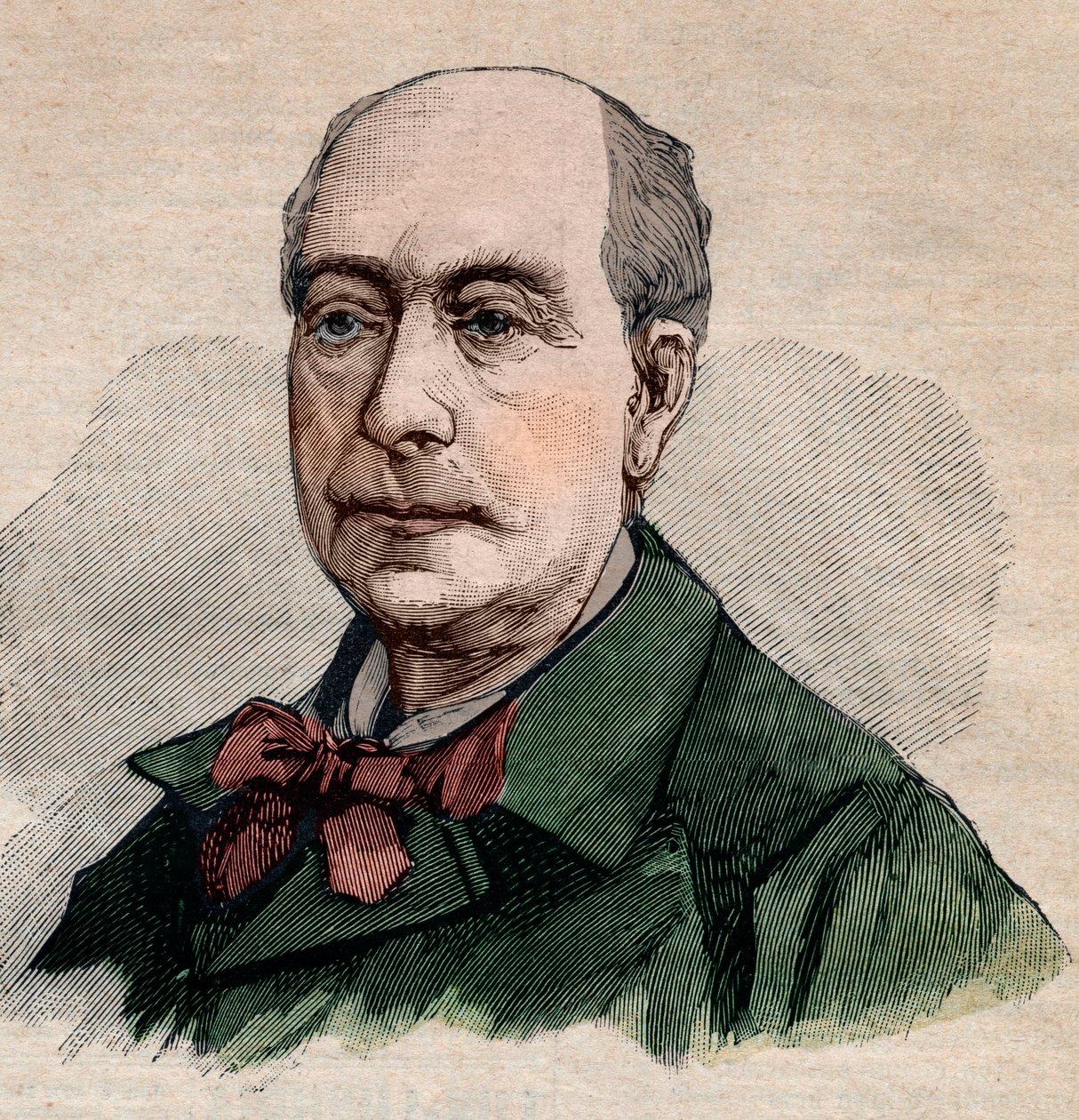 Portrét Theodora de Banville (1823-1891), francouzského básníka. Rytina „Le petit Parisien““ z roku 1891. Soukromá sbírka. od Anonymous Anonymous