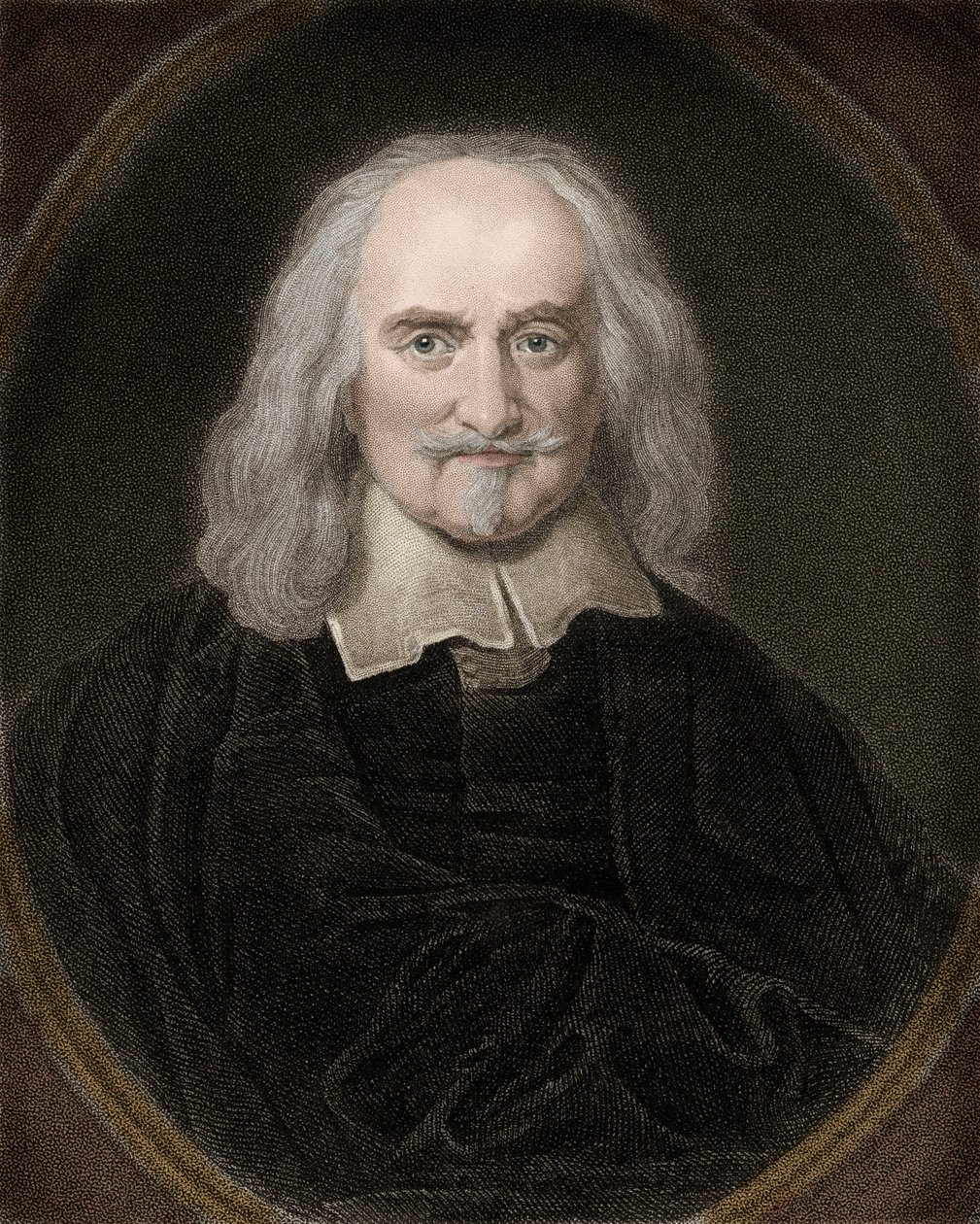 Portrét Thomase Hobbese (1588-1679) anglický filozof - Thomas Hobbes 1588-1679 anglický filozof a politický teoretik od Anonymous Anonymous