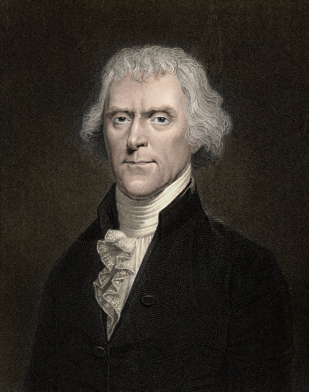 Portrét Thomase Jeffersona (1743-1826) Prezident Spojených států v letech 1801 až 1809 - Thomas Jefferson (1743-1826), 3. prezident USA od Anonymous Anonymous