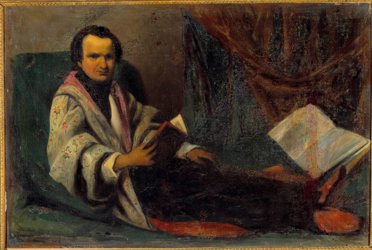Portrét Victora Huga (1802-1885) Anonymní obraz. 19. století. Slunce 0,66x0,98 m od Anonymous Anonymous