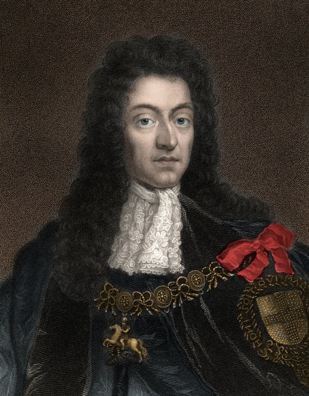 Portrét Viléma III., prince Oranžského (1650-1702), známého také jako anglický král Vilém III., Vilém II. skotský a irský - Král Vilém III., Portrét Viléma Oranžského (1650-1702) od Anonymous Anonymous