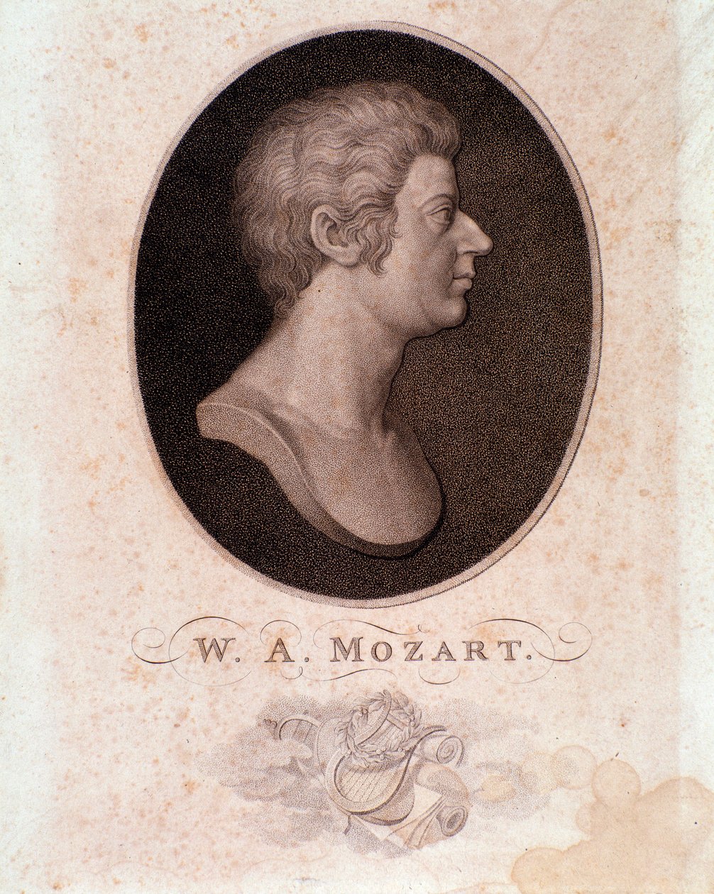 Portrét Wolfganga Amadea Mozarta (rytina) od Anonymous Anonymous