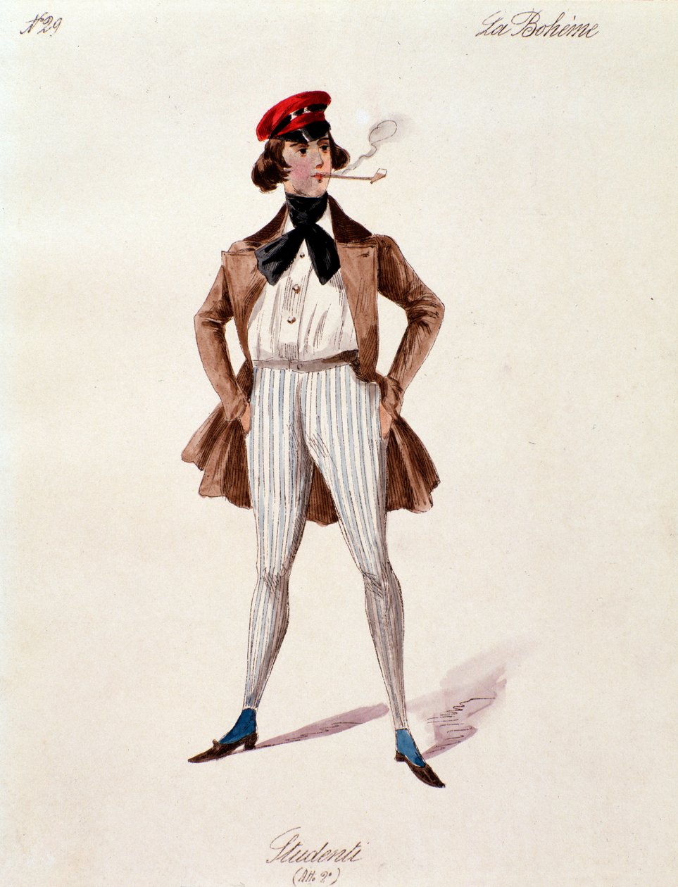 Portrét studenta z La boheme od Pucciniho (1892-1895) od Anonymous Anonymous