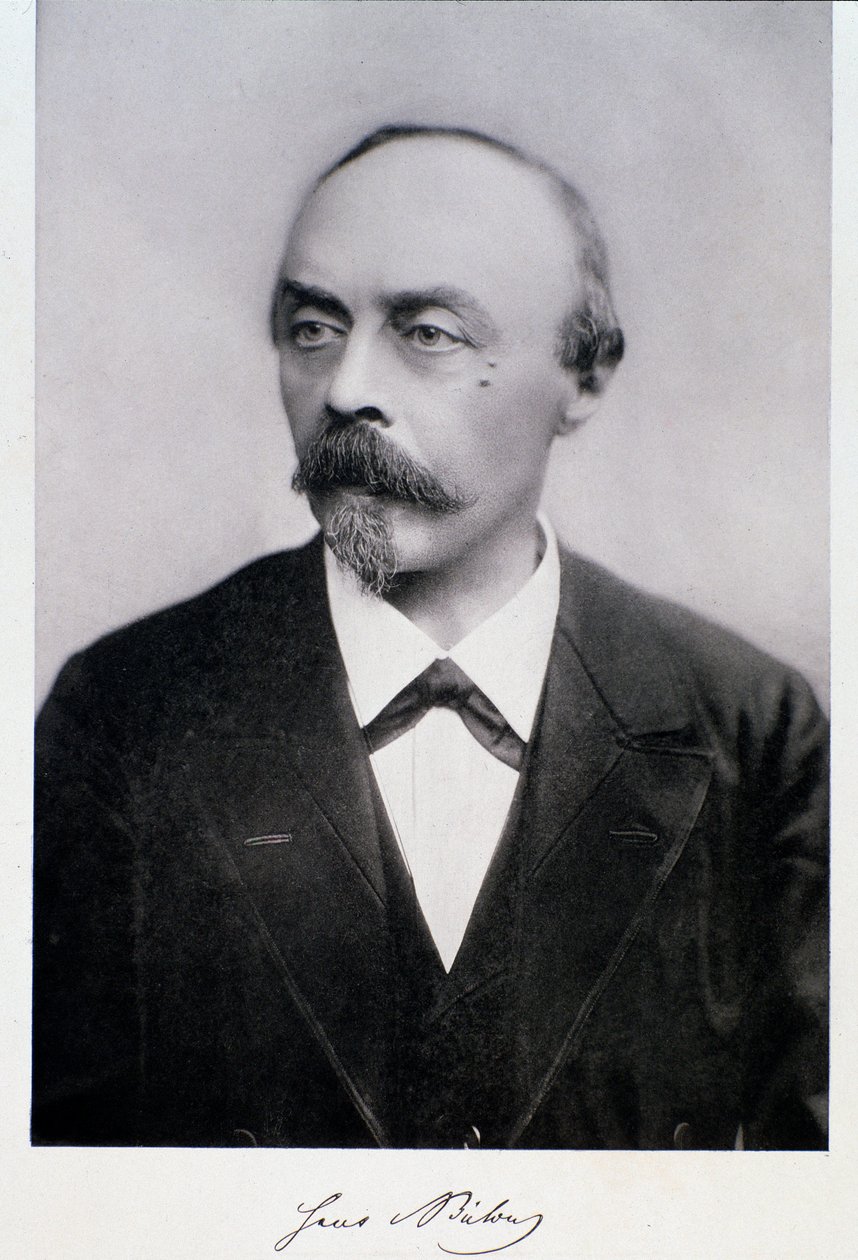 Portrét německého režiséra a klavíristy Hanse von Bulowa (č/b foto od Anonymous Anonymous