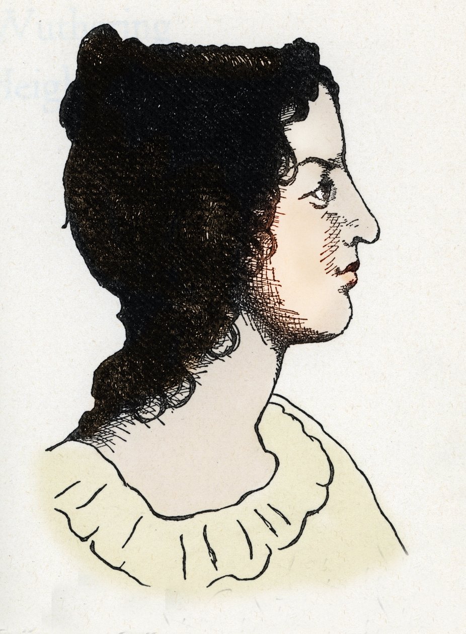 Portrét britské spisovatelky Emily Bronteové (1818-1848) od Anonymous Anonymous