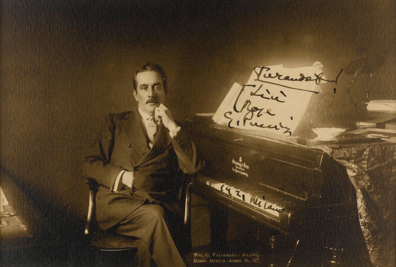 Portrét skladatele Giacoma Pucciniho (1858-1924) od Anonymous Anonymous