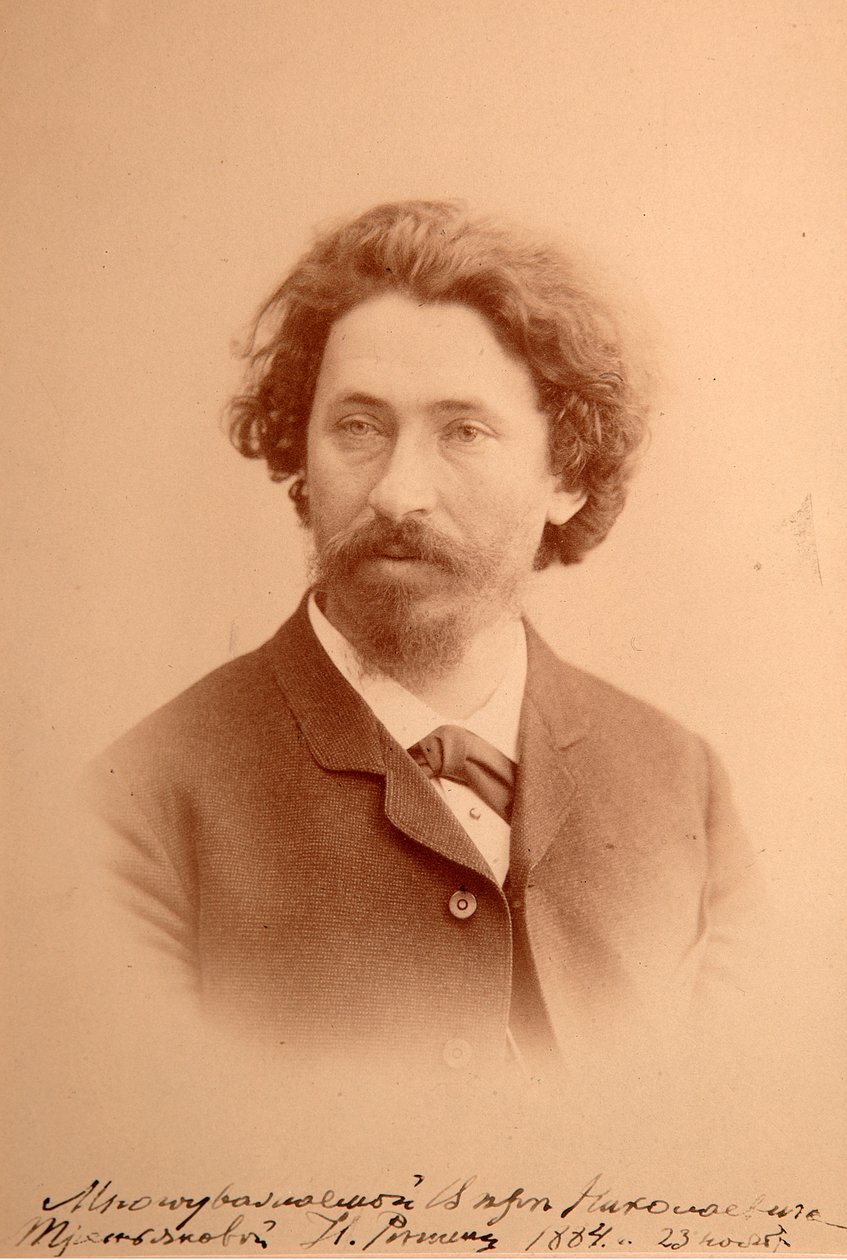 Portrét umělce Ilji Iefimoviče Repina (Ilia Yefimovich Repin) (1844-1930). Foto albuminu od Anonymous Anonymous