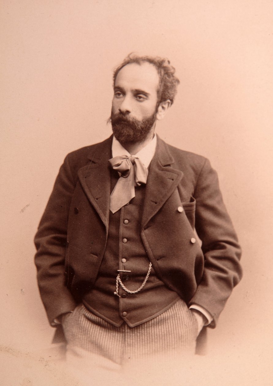 Portrét umělce Isaaca Ilitche (Isaaka Iljiče) Levitana (1861-1900). Foto albuminu od Anonymous Anonymous