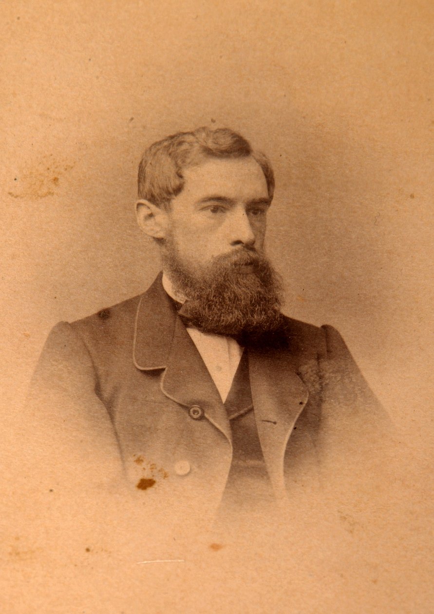 Portrét sběratele, mecenáše a zakladatele galerie Pavla Michajloviče Treťjakova (Pavel Michajlovič Tretiakov) (1832-1898). Foto albuminu od Anonymous Anonymous
